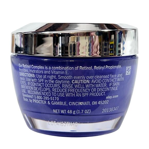 Olay Pro Advanced Retinol Complex Night Moisturizer 1.7 fl oz Collagen Peptide - Picture 2 of 3